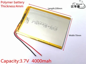 3.7 V 4000mah 4070100 polimeras ličio jonų baterija Li-ion baterijos tablet pc 7 colių MP3 MP4