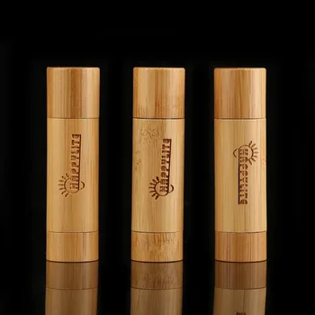 Didmeninė 100vnt Eco-Friendly 5ml Tuščias Bambuko Lūpų Balzamas Vamzdžių Plastiko, Vidinės Už Lūpų Chapstick Su Bambuko Dangčio Makiažas Įrankiai
