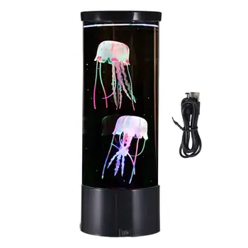 Jellyfish Šviesos Diodų (Led Nuotaikos Apšvietimas, Miegamojo Lavos Lempa Suaugusiems Vaikams Medūzos Lavos Lempos, Stalo Dekoras Akvariumas Nuotaika Lempos