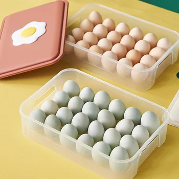 Kiaušinių Laikiklis Šaldytuvas,Namų Apyvokos Šviežių Kiaušinių Laikymo Dėžutė Šaldytuvas 24 Tinklelis Kiaušinių Laikymo Konteineris