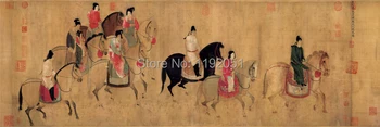 Kinų tradicinės tapybos caligraphy pav nuotrauką drobė spausdina namų dekoro derliaus plakatus Pavasario Gegužinė apie Tango Teismas