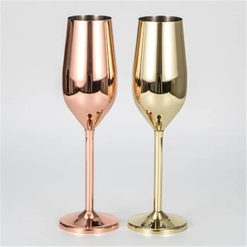 Nerūdijantis Plienas, Raudono Vyno Stiklo Variu dengto Šampano Taurė 200/500ML Goblet Drop-Atsparus Putojančio Vyno taurė Sidro Goblet