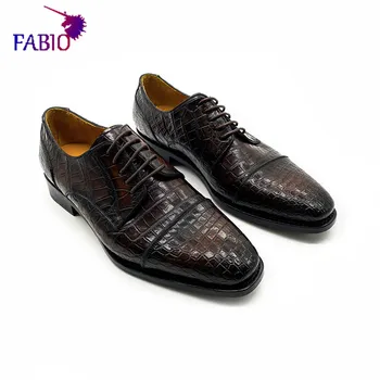 Vyriški odiniai batai Office professional verslo vyriški batai krokodilo odos padas odiniai batai Oficialų vyriški batai
