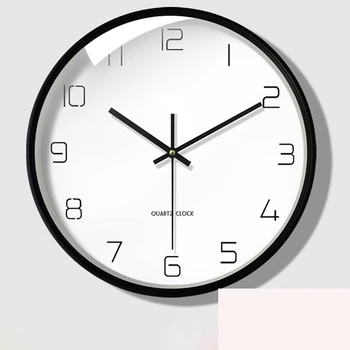 Šiaurės Amerikos Modernaus Dizaino Sieninis Laikrodis Kambarį Kūrybos Balta Virtuvės Sieninis Laikrodis Silent Miegamasis Digital Wall Žiūrėti