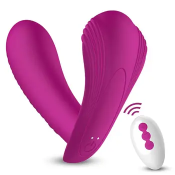 10 Dažnio Nešiojami Massager Stimuliacija Šildymo Vibratorius, Nuotolinio Valdymo pultu USB Įkrovimo Suaugusiųjų Sekso Žaislas