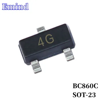100/200Pcs BC860C SMD Tranzistorius Pėdsaką SOT-23 Silkscreen 4G Tipas PNP, 45V/100mA Bipoliniu Stiprintuvo Tranzistorius