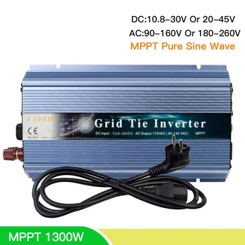 1300W Saulės Inverterių MPPT Tinklo Kaklaraištis Inversor Pure Sine Wave Konverteris 110V, 220V AC 12V 24V Baterija Saulės KOLEKTORIŲ Sistemos