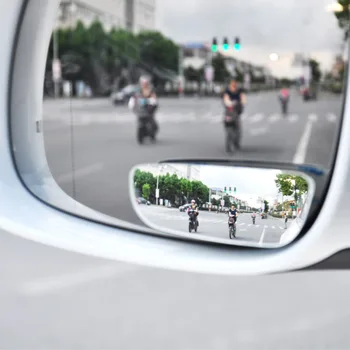 2 x Automobilių Veidrodėliai 360 Laipsnių Plataus Kampo Išgaubti aklojoje Veidrodžių Stovėjimo Auto Motociklo Galinio vaizdo Reguliuojami Veidrodėliai Priedai