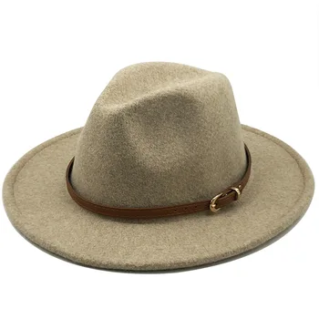 2020 Paprasta Platus Kraštų Vilnonių Žiemos Vyrų Fedora Kepurės Trilby Ponios Derliaus Vilnos Panama Fedora Cloche Kepurės