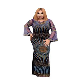 2021 Afrikos Suknelės Moterims Rudenį Afrikos Moterų Dashiki Poliesteris Plius Dydis Ilga Suknelė Maxi Suknelė Afrikos Drabužiai Moterims