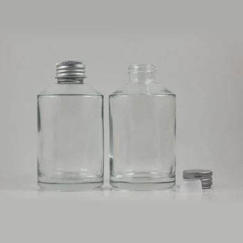 20pcs 200ml turas aišku, losjonas butelis su sidabro užsukamu ir aišku, reduktorius, 200 ml stiklo kosmetikos pakuotės skystas kremas