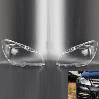2VNT/Pora Priekinių Žibintų Objektyvas Len Padengti Mercedes Benz C Class W204 2011-2015 M. A2048203539 Kairėje, A2048203639 Teisė