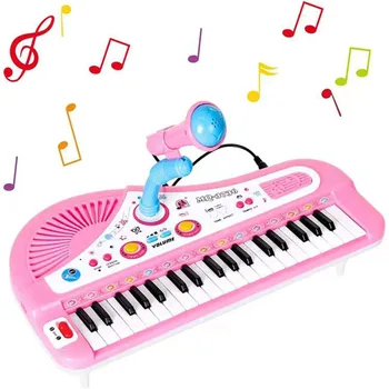 37 Klavišus Vaikas Fortepijonas Mikrofonas Švietimo Muzikos PianoInstrument Žaislas Vaikams Elektrinis Pianinas Organų Mokymosi Muzikos Instrumentas Žaislas