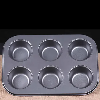 6 Puodeliai Mini Keksiukų Bun Keksiukų Kepimo Bakeware Pelėsių Dėklas Visos Aliuminio Šokoladinis Pyragas pelėsių Virtuvės Kepimo Įrankiai