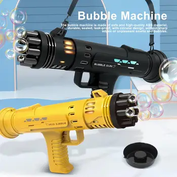 9-Hole Kietas Bubble Machine Burbulų Pistoletas Žaislas, Automatinė Gatling Burbulas Mašina, Vaikams, Žaislas, Mergaičių Ir Berniukų Milžiniškas Burbulas Maker