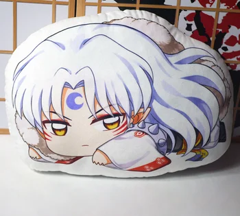 Anime Inuyasha Pliušinis Lėlės Pagalvę Sesshoumaru Kagome Kikyou Modelis Žaislas Įdaryti Dvipusis Cosplay Pagalvės užvalkalą Cusion Dovana 48cm