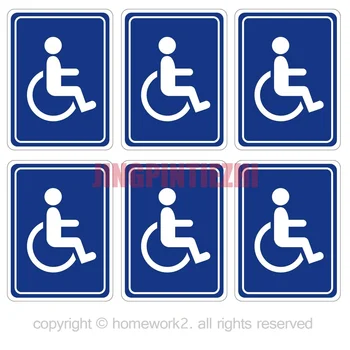 Asmenybės Automobilių Lipdukas Neįgaliųjų Vežimėlio Lipdukai Kliūčių Patekti Ženklas - Naudoti Lauko sąlygomis, Vinilo Lipdukai,Vandeniui 6 Etiketės