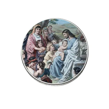 Atostogų Dovanų Jėzus Atminimo Suvenyrų Monetos 999 Sidabro Krikščionių Moneta Monetas Kolekcionieriams Iššūkis Monetos