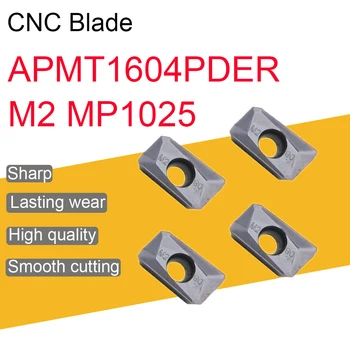 Aukštos Kokybės Peilis APMT1604PDER M2 MP1025 Frezavimo Įrankis APMT1604 PDER M2 CNC Staklės, Tekinimo Peilis Karbido Įrankis Įdėklai