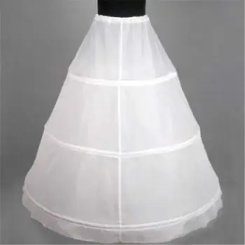 Balta 3-LANKAS, Kamuolys Suknelė KAULŲ VISĄ KRINOLĪNS MERGINA VESTUVIŲ SIJONAS