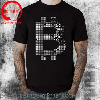 Bitcoin BTC XBT Crytopcurrency Blockchain Marškinėliai Vyrams Humoro Summer Tee Viršūnes Bitcoin Monetos Marškinėliai Madinga Bitcoin Kriptografijos Tee Marškinėliai