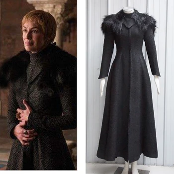 Cosplaydiy Žaidimas Thornes 7 Karalienė Cersei Lannister Fancy Dress Karalienė Žiema, Helovyno Cosplay Kostiumas Suknelė L0516