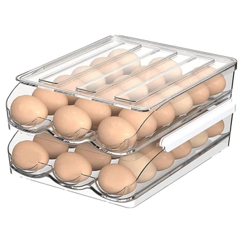 Didelės Talpos Šaldytuve Kiaušinių Stovas - 36 Kiaušinių Trapumą Dėžės, Šaldytuvas, Kiaušinių Laikymo Konteineris Organizatorius