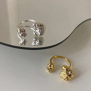 Elegantiškos Aukso Sidabro Spalvos Asimetriškumas Lavos Dizaino Atidaryti Apyrankės, Žiedai, Moterų Žmogus Pakabukai Abstrakčiai Akmens Žiedas Pirštu Papuošalai 2022
