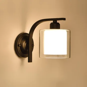 Energijos Taupymo būsena-Šiaurės Klasikinis LED Sieniniai Šviestuvai Stiklo Sienos Žiburiai, namų Miegamąjį kambarį Naktiniai sienos sconce šviesos šviestuvas