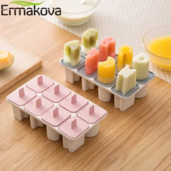 ERMAKOVA 6 Raidės Ledo Pop Formų Daugkartinio naudojimo Popsicle Pelėsių Ledų Popsicle Formų Maker 