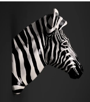 Europos gyvūnų elnių galvos zebra galvos kabo sienos aktą vaidmenį ofing.