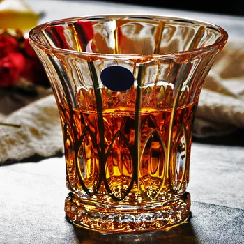 Europos stiliaus aukso-dažytos krištolo, vyno taurė viskio stiklo kokteilių stiklinę alaus namai stiklo rinkinys