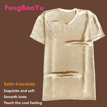 Fengbaoyu Nitrilotriacto Rūgšties Lady Trumpas rankovėmis V-apykaklės Plius Ilgai T-shirt Cool Pavasario Vasaros moteriški Drabužiai Juodi Marškinėliai Streetwea