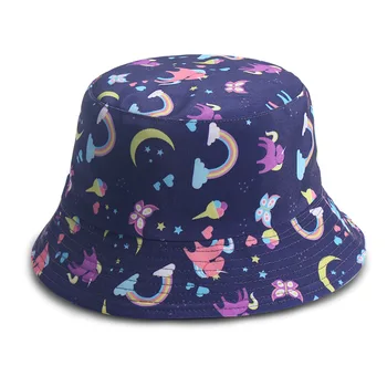 Hat moterys vasarą kibiro kepurę žvaigždėtas dangus, saulės saulės skrybėlę animacinių filmų modelis dvipusis žvejys skrybėlę studentų baseino skrybėlę