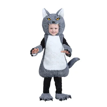 Helovinas vaikų darželio etapo rezultatų vaikų Mini mielas kūdikis didelis pilkas vilkas pilkas vilkas Kostiumas