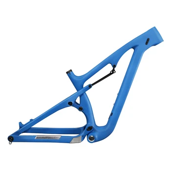 Icanbikes 26ER visiškai sustabdyti anglies riebalų dviračio rėmo 200x51 galinio smūgio 120mm kelionės SN04 su mėlynos spalvos dažų