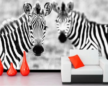 Juoda ir balta zebras abstrakčiai gyvūnų 3d tapetai, freskos papel de parede,svetainė, TELEVIZORIUS, sofa-sienos miegamojo sienos dokumentų namų dekoro