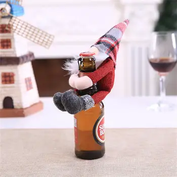 Kalėdų Dekoracijas Santa Claus Apkabinti Kelti Vyno Butelio Dangtelį Nustatyti Juostoje Namuose Naujųjų Metų Kalėdų Vynas, Šampanas Šalies Ornamentu Įrankis