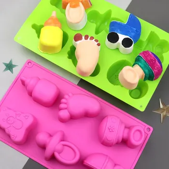 Karšto Kūdikio Kojų ir Žaislai Silikono Formų 3D Šokolado, Cukraus Saldainiai, Želė Formos Cupcake Šalis, Minkštas Tortas Dekoravimo Įrankiai