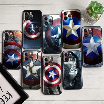 Keršytojas Marvel superhero Juoda Telefono dėklas Skirtas iPhone 14 13 12 Mini 11 XS Pro Max X XR 8 7 6 Plus SE 2020 m., Minkštas Viršelis Shell 