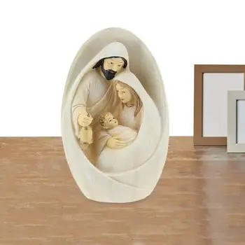 Kristaus gimimo Scena Statula Skulptūros Stilių Juozapas Marija Turėti kūdikėlį Jėzų Gražus Išsamus Gimimo Amatų Šventė Apdailos Chris