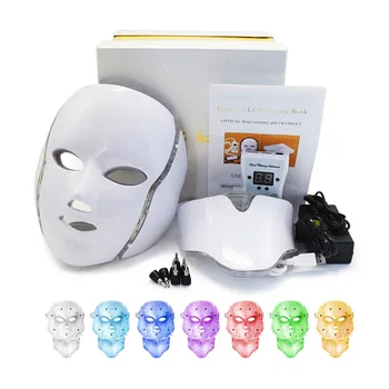 LED Veido Kaukė 7 Spalvų Šviesos Terapija Veido Mezoterapija Rf Kėlimo Mašinos Raukšlių Atjauninimas, Veido Grožio Kaukė
