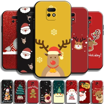 Linksmų Kalėdų Santa Claus Xiaomi Redmi 10X Pro 5G 10X 4G atsparus smūgiams Atgal Shell Funda Atvejais, Minkštas Dangtelis Juodas Coque