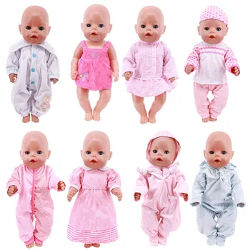 Lėlės Drabužių Mielas Dryžuotas Gyvūnų Pižama Skrybėlės 18 Colių Amerikos & 43 Cm Reborn Baby Doll Priedai OG Mergina Lėlės, Žaislai