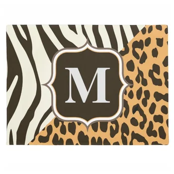 Madinga Leopardas Zebra Modelis Sveiki Durų Kilimėlis Užsakymą Monograma Gyvūnų Spausdinti Grindų Atvykimo Słomianka Neslidžios Gumos Patalpų Kilimų Dekoras