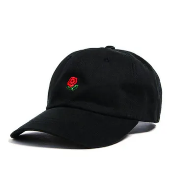 Mados medvilnės laukinių beisbolo kepuraitę hip-hop skrybėlę ROŽĖ, Išsiuvinėta golfo kepurės Kolonėlė lauke, saulės, skrybėlės naujo dizaino skrybėlės