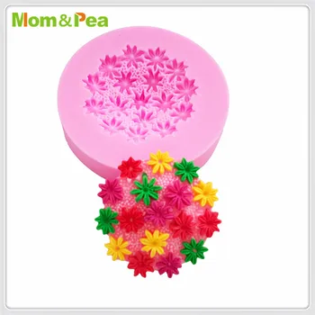 Mama&Žirnių MPA1893 gėlytės Silikono Formos Cukraus Pasta 3D Minkštas Pyragas Apdaila Muilo Forma