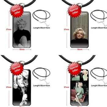 Marilyn Monroe Katę Puikus Saldus, Moterys Kalėdų Dovana Mados Stiklo Cabochon Pakabukas Karoliai Moterų Plieno Spalva