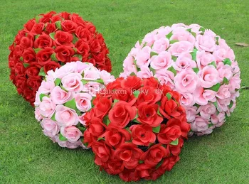 Naujas 50cm dydžio Modeliavimo Šilko Gėlės, Dirbtinių Rožių Bučiavosi Kamuolį, Vestuvių Valentino Diena Šalis Dekoro Prekes