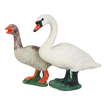 Naujas Modeliavimo Laukinių Gyvūnų Pasaulio Žaislų Baltoji Gulbė Modelio Pilkos Spalvos Black Swan Naminių Paukščių Vaikų, Vyrų Ūkio Pav Modelis